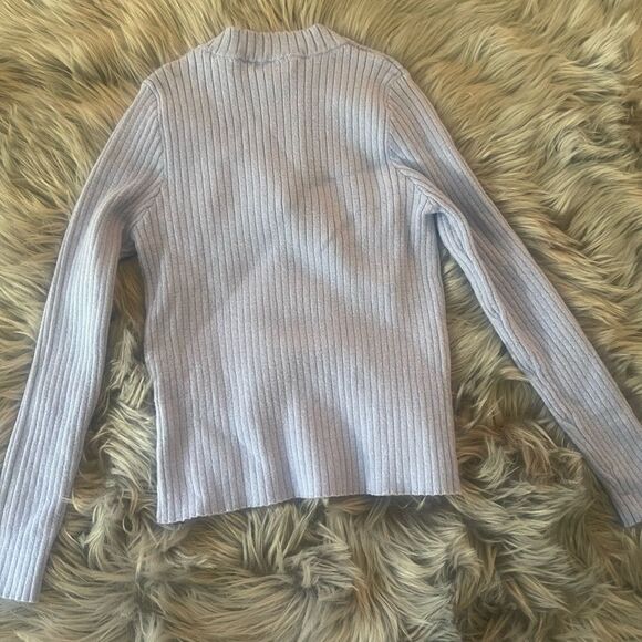 Forever 21 Girls Ribbed Quarter Zip Sweater, 9/10 - Picture 3 of 9